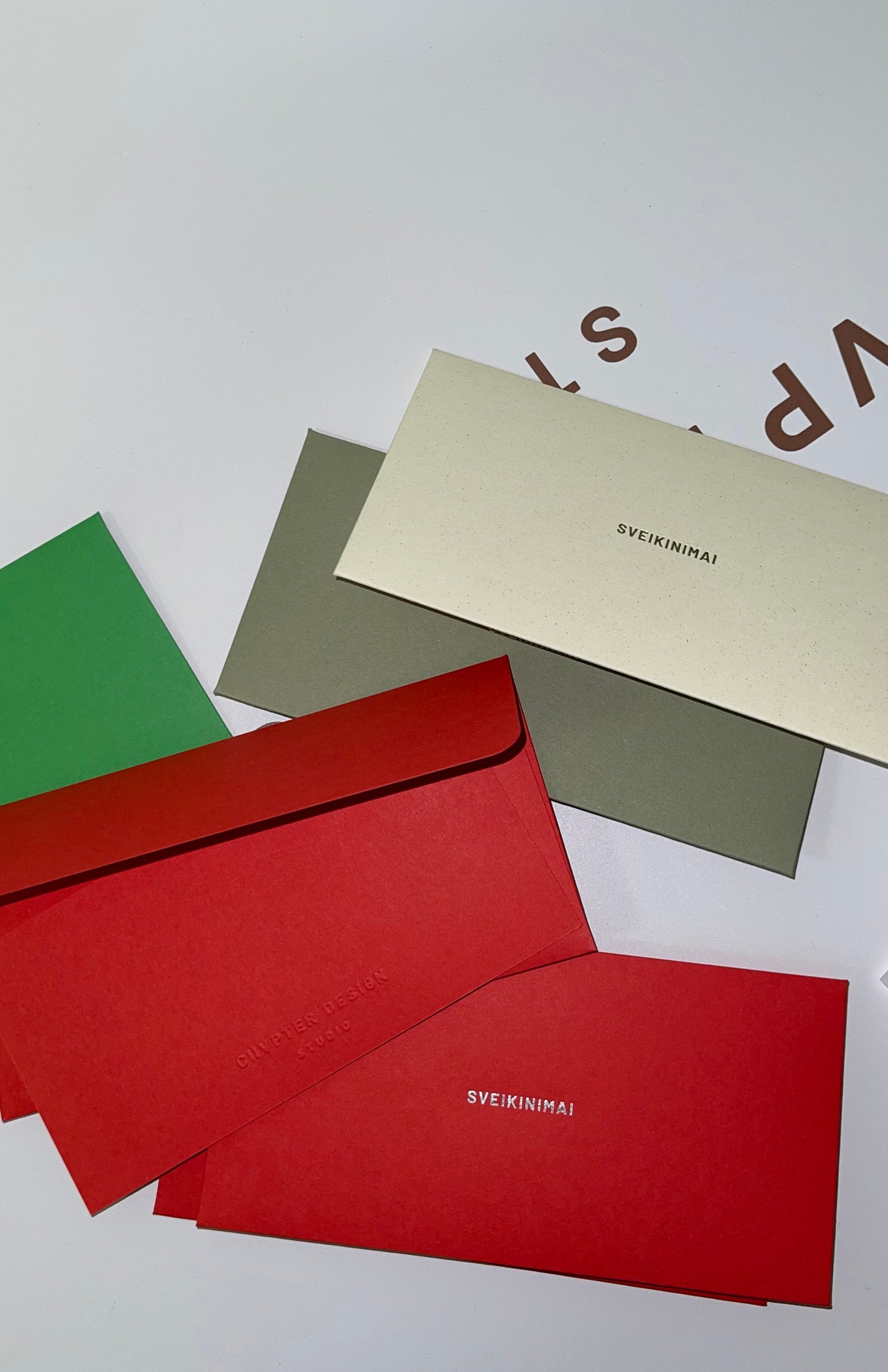 Gift envelope SS'23 SILVER RED /high quality foiling/