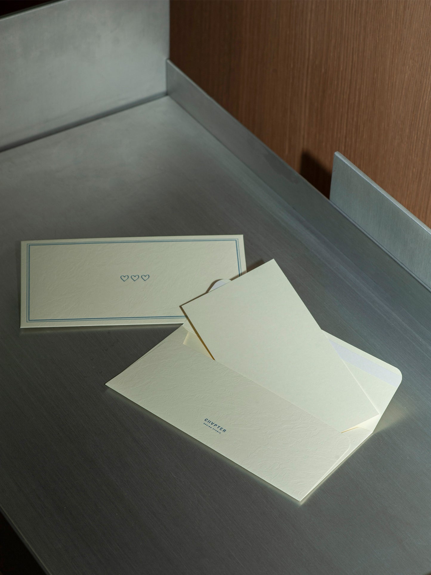 HEARTS π€ envelope SS'25 β high quality Letterpress (2 colors to choose from)
