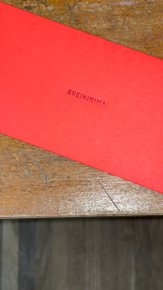 Dovanų vokas AW'24 RED- RED /aukštos kokybės folijavimas /