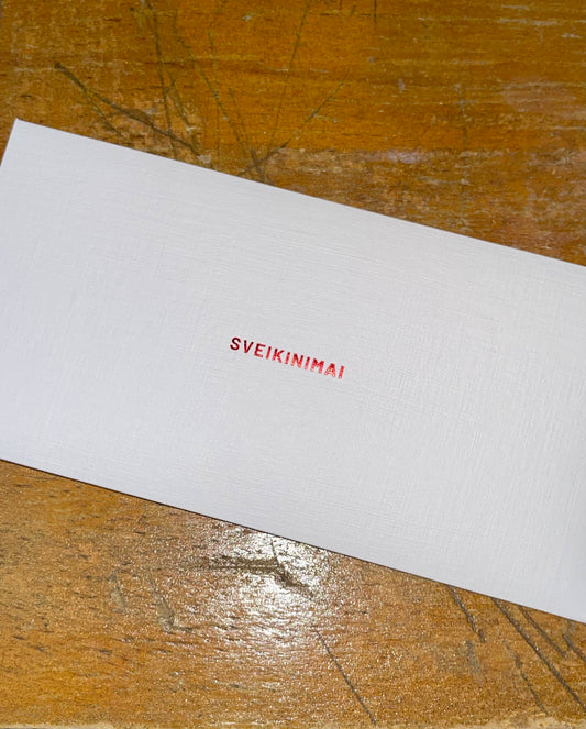 Dovanų vokas AW'24 RED BRILLIANT WHITE /aukštos kokybės folijavimas /