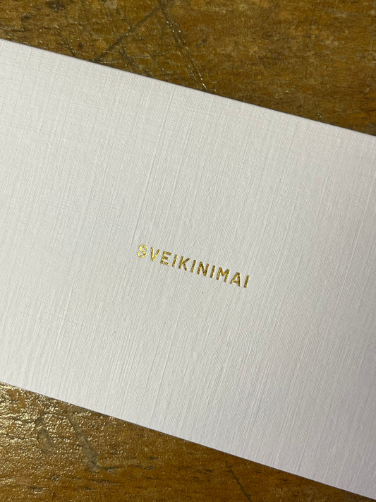 Dovanų vokas AW'24 GOLD BRILLIANT WHITE /aukštos kokybės folijavimas /