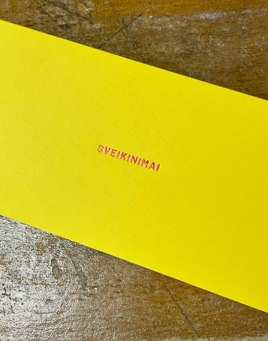 Dovanų vokas AW'24 RED YELLOW /aukštos kokybės folijavimas /