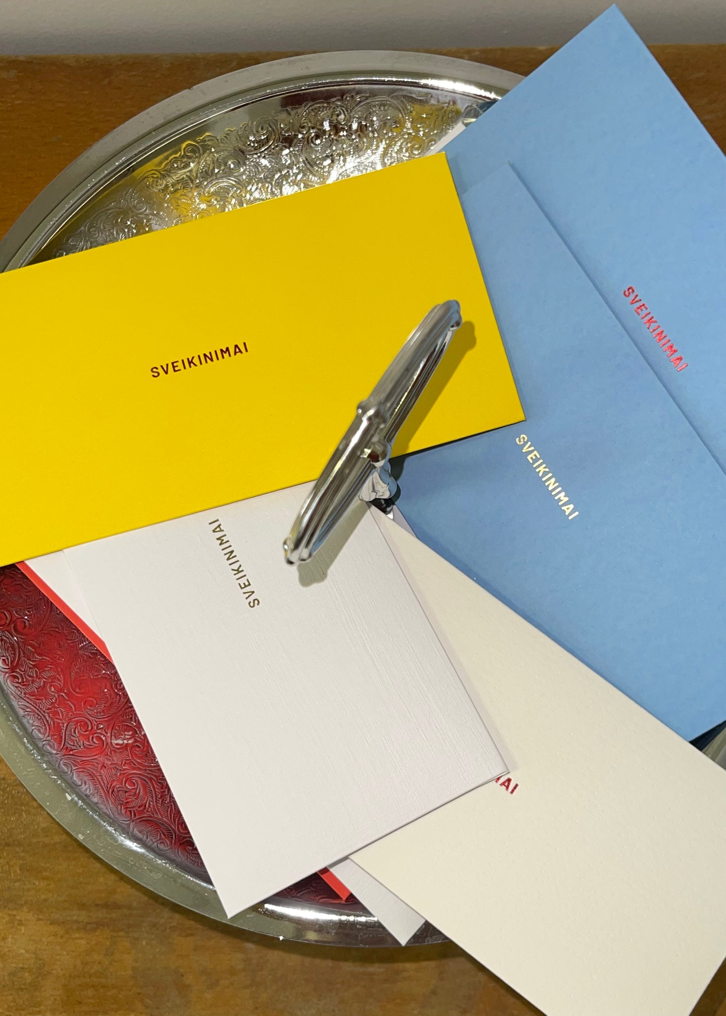 Dovanų vokas AW'24 RED YELLOW /aukštos kokybės folijavimas /