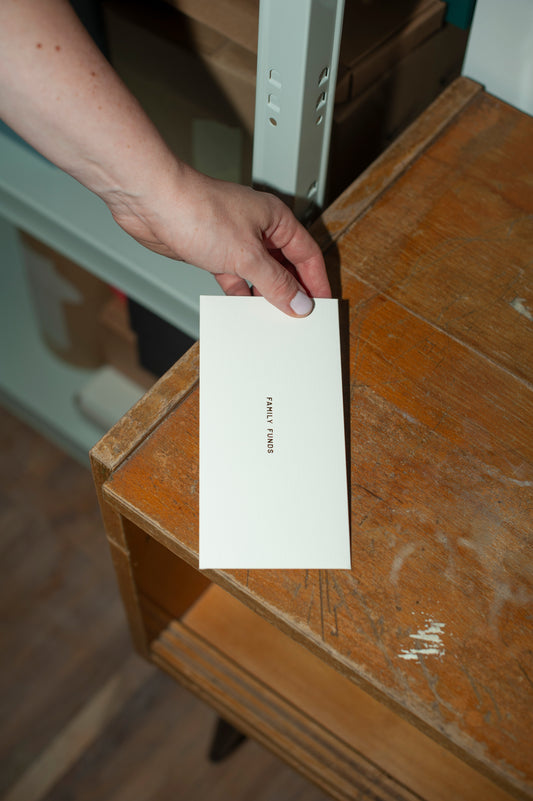 Dovanų vokas SS'24 GOLD WHITE /aukštos kokybės folijavimas /