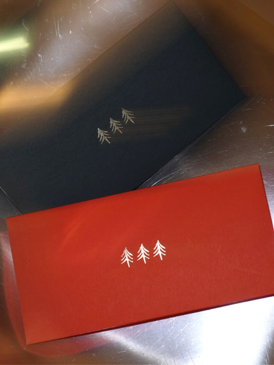 Dovanų vokas AW'25 Gold- Christmas tree /aukštos kokybės folijavimas /