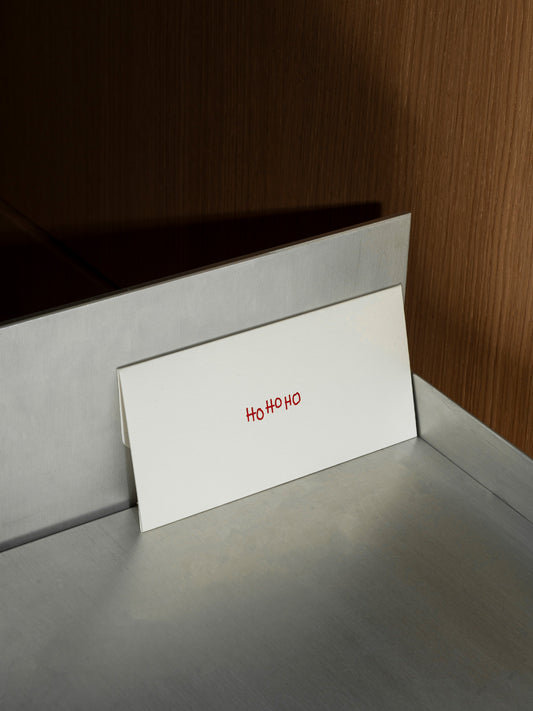 Dovanų vokas AW'24 Red- Off white /aukštos kokybės folijavimas / HO HO HO