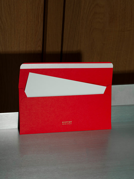 Dovanų vokas AW'25 Gold- Santa Red /aukštos kokybės folijavimas / HO HO HO