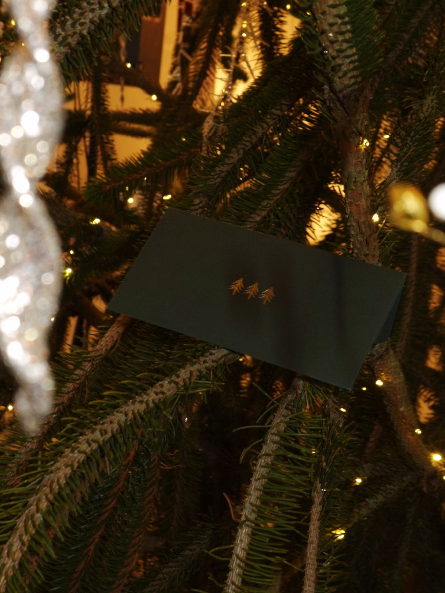 Dovanų vokas AW'25 Gold- Christmas tree /aukštos kokybės folijavimas /